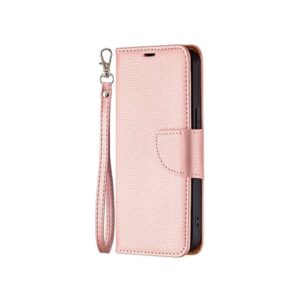 iPhone 13 Pro - Aphrodite Læder Etui M. Kickstand - Rosegold/Lyserød - Vintage