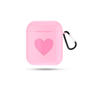 AirPods (1/2) | Heartbeat Opbevaringstaske Etui - Lyserød - Deluxecovers