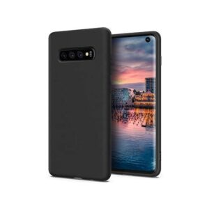Samsung Galaxy S10 - Novo Frosted Matte Slim Silikone Cover - Sort - Novo
