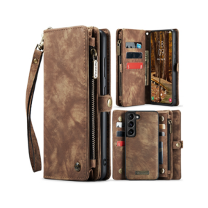 Samsung Galaxy S23 - CaseMe&trade; Multifunktionel Læder Etui / Pung - Brun - CaseMe