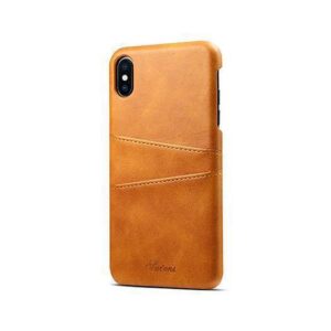 iPhone XS Max - NX Design Læder Bagcover Pung Lysebrun - NX Design