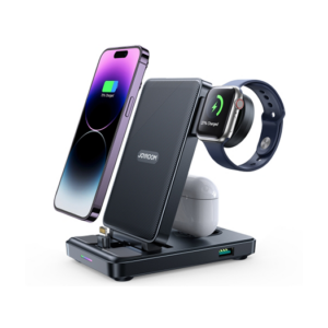 JOYROOM&trade; | 3-i-1 Ladestation til iPhone, Watch & AirPods - JOYROOM