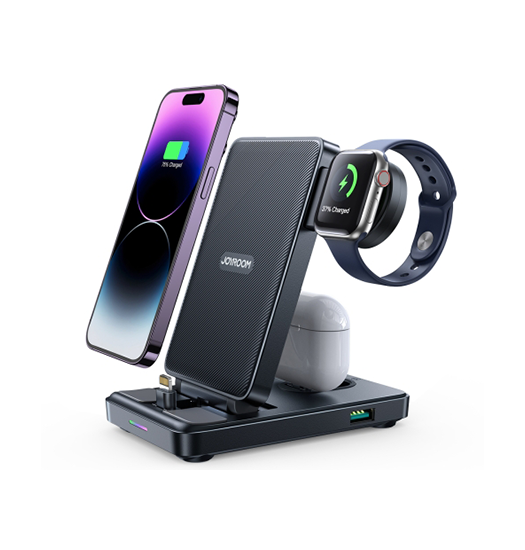 JOYROOM™ | 3-i-1 Ladestation til iPhone, Watch & AirPods - JOYROOM