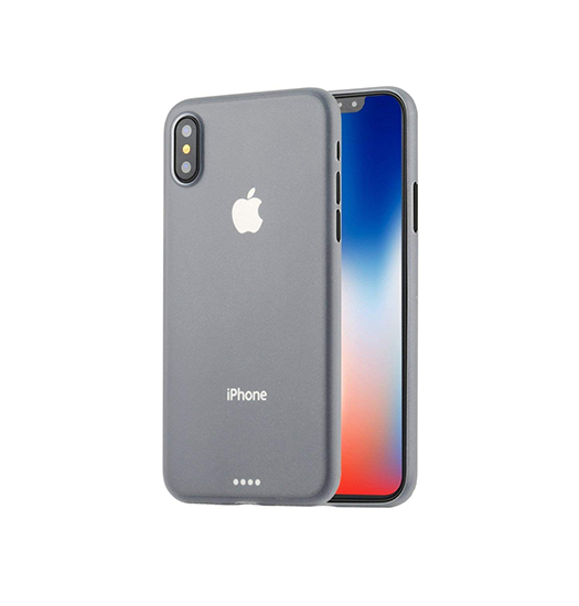 iPhone X/Xs - Ultratynd Matte Series Cover V.2.0 - Hvid/Klar - Ultratynd
