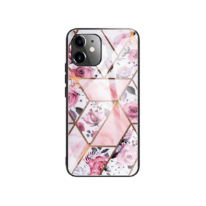 iPhone 11 - DELUXE&trade; Marble Cover M. Glas Bagside - Argyle Pink - DELUXE