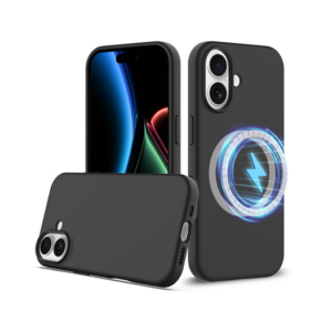 iPhone 17 - Deluxe&trade; Soft Touch Silikone Cover - MagSafe-kompatibel - Sort - DeluxeCovers