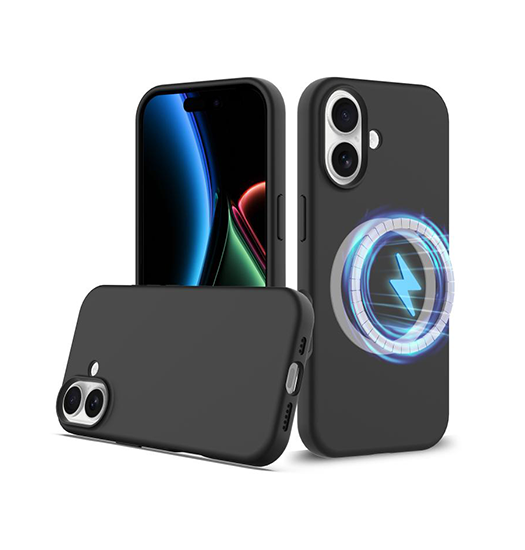 iPhone 17 - Deluxe™ Soft Touch Silikone Cover - MagSafe-kompatibel - Sort - DeluxeCovers