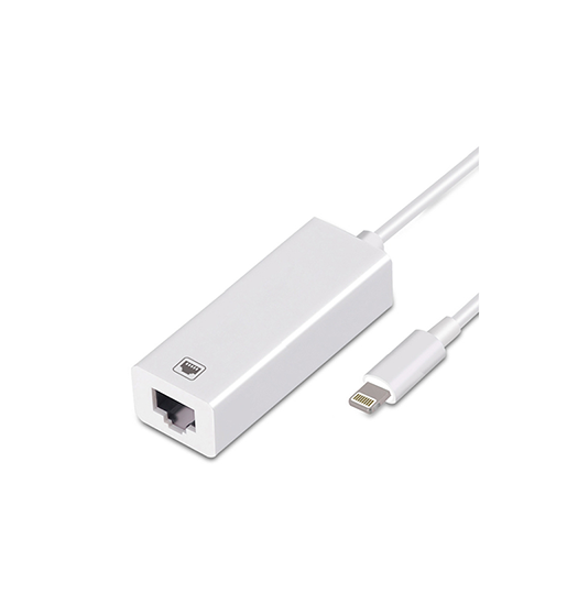 Lightning til Ethernet/LAN Adapter til iPhone / iPad - Hvid - DeluxeCovers