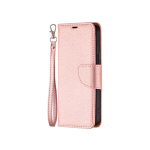 iPhone 13 - Aphrodite Læder Etui M. Kickstand - Rosegold/Lyserød - Vintage