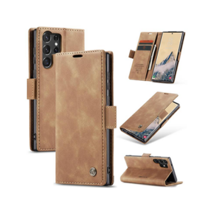 Samsung Galaxy S25 Ultra - CaseMe&trade; Noble Læder Etui / Pung - Brun - CaseMe