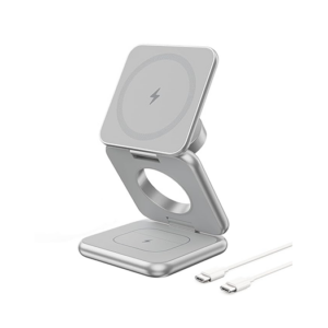 Qi Magnetisk 3-i-1 Trådløs Foldbar Oplader - MagSafe Kompatibel - DeLX&trade;