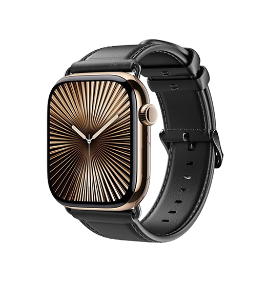 Apple Watch (38/40/SE/41/42mm) - DUX DUCIS™ Business Ægte læderrem - Sort - DUX DUCIS