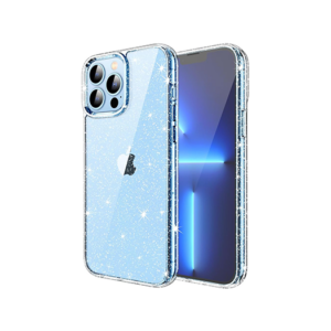 iPhone 11 Pro Max - DeLX&trade; Glitter Silikone Cover - Sølv - DeLX&trade;