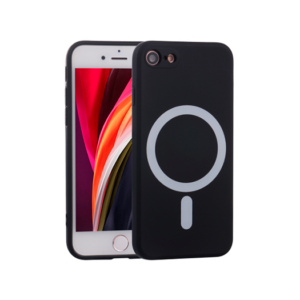 iPhone 7/8/SE(2020/2022) - Magnetisk Silikone Cover M. MagSafe - Sort - DELUXE