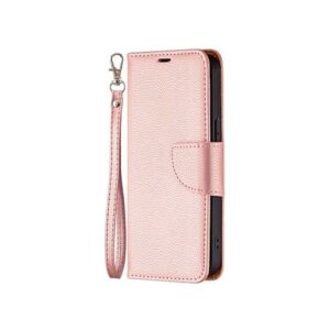 iPhone 13 Pro Max - Aphrodite Læder Etui M. Kickstand - Rosegold/Lyserød - Vintage