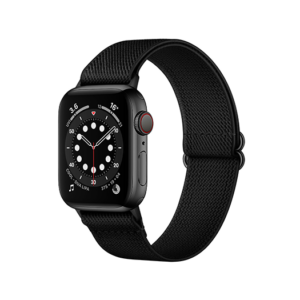 Apple Watch (38/40/SE/41/42mm) - Polyester Nylon Rem Armbånd - Sort - Polyester