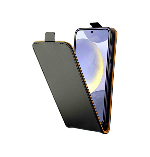 Samsung Galaxy S24 - Diary Vertikal Læder FlipCover Etui - Sort - Diary Vertikal