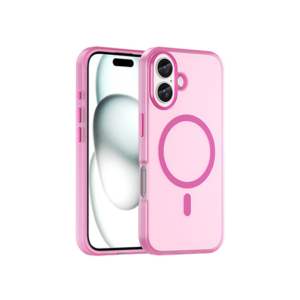 iPhone 16 Plus - DeLX&trade; Translucent MagSafe Silikone Cover - Pink - DeLX&trade;