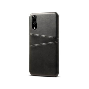 Huawei P20 - NX Design&trade; Læder Cover M. Kortholder - Sort - AWEI