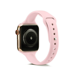 Apple Watch (42/44/SE/45/46/49mm) - ICON&trade; Tynd Classic Silikone Rem - Lyserød - ICON