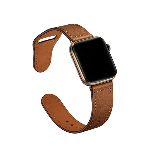 Apple Watch (38/40/SE/41/42mm) - FINESSE Ægte Læder Rem - Brun - FINESSE