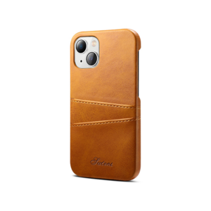 iPhone 13 - NX Design&trade; Læder Cover M. Kortholder - Lysebrun - NX Design