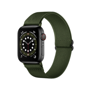 Apple Watch (38/40/SE/41/42mm) - Polyester Nylon Rem Armbånd - Grøn - Polyester