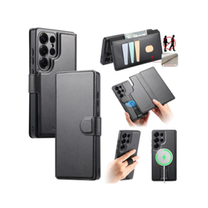 Samsung Galaxy S25 Ultra - CaseNeo&trade; 2-i-1 MagSafe Læder Cover M. Kortholder - Sort - CaseMe