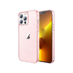 iPhone 12 Pro Max - Deluxe&trade; Glitter Silikone Cover - Lyserød - DELUXE