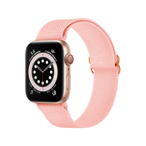 Apple Watch (38/40/SE/41/42mm) - Polyester Nylon Rem Armbånd - Pink - Polyester