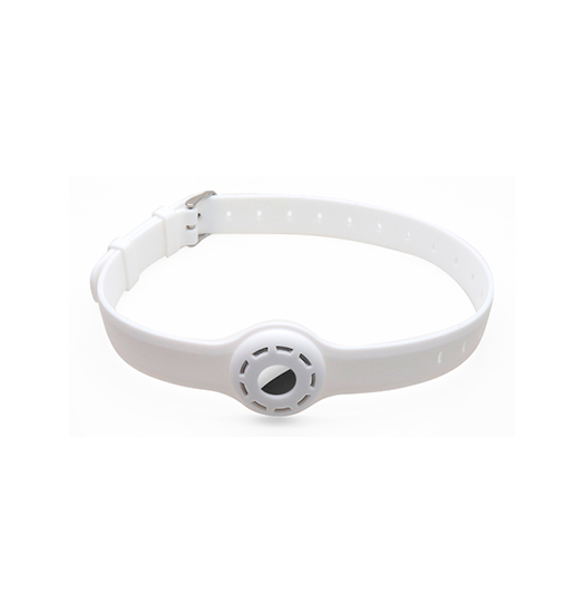 AirTag | Silikone Halsbånd til Hund og Kat - Hvid - DeluxeCovers