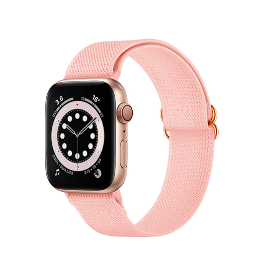Apple Watch (42/44/SE/45/46/49mm) - Polyester Nylon Rem Armbånd - Pink - Polyester