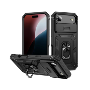 iPhone 17 Air - NX Pro&trade; Armor Cover m. Ring Holder - Sort - NX PRO