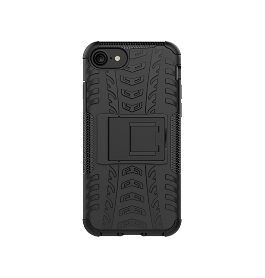 iPhone 7/8/SE(2020/2022) - GRIP™ Dæk Armor Cover m. Kickstand - Sort - GRIP