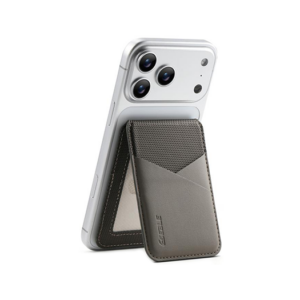 ESEBLE&trade; - RFID Læder Kortholder til iPhone - M. MagSafe - Mørkegrå - ESEBLE