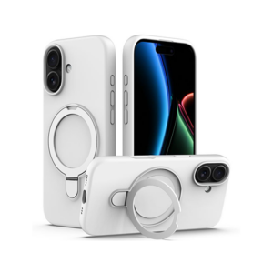 iPhone 17 - DeLX&trade; Silikone Cover m. MagSafe Ring  - Hvid - DeLX&trade;