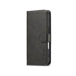 iPhone 17 - LC.IMEEKE&trade; Læder Cover M. Kortholder - Sort - LC.IMEEKE