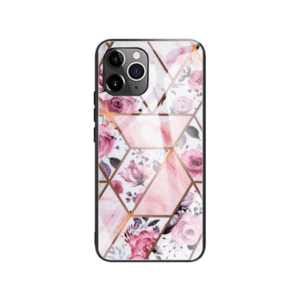 iPhone 11 Pro Max - DELUXE&trade; Marble Cover M. Glas Bagside - Argyle Pink - DELUXE