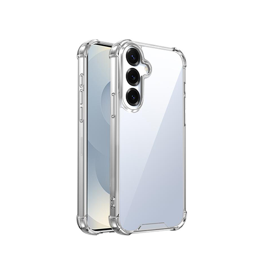 Samsung Galaxy S25 Plus - DeLX™ Silent Stødsikker Silikone Cover - Gennemsigtig - DeLX™