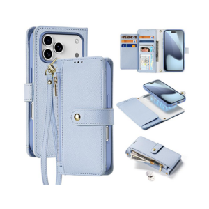 iPhone 17 Pro Max - DUX DUCIS&trade; 2-i-1 Læder Etui M. Aftageligt Cover - Blå - DUX DUCIS