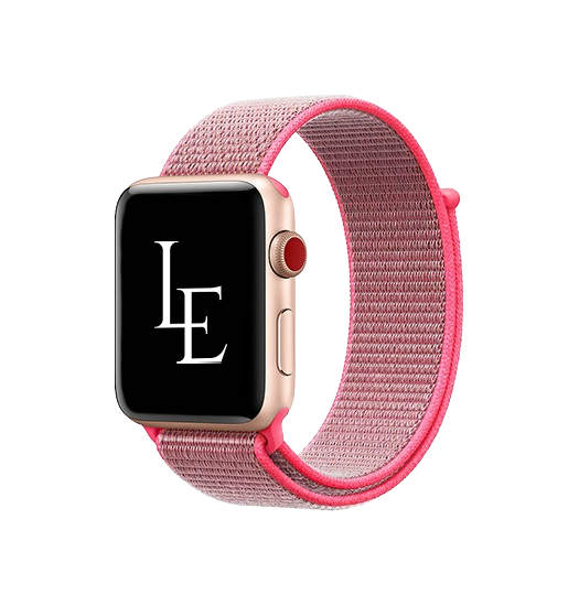 Apple Watch (38/40/SE/41/42mm) - L'Empiri™ Nylon Velcro Rem - Rød - L'Empiri™