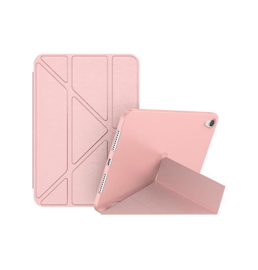 iPad Mini 6/7 (2021/2024) - Orgami Trifold Læder Cover M. Stander - Rose/Lyserød - Orgami