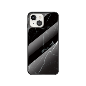 iPhone 13 Mini - DELUXE&trade; Marble  Silikone Cover - Black Stone - DELUXE