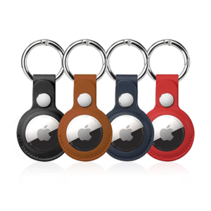 AirTag | XDCASE&trade; Lædercover m. Nøglering  4 Stk. - DeluxeCovers