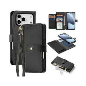 iPhone 17 Pro - DUX DUCIS&trade; 2-i-1 Læder Etui M. Aftageligt Cover - sort - DUX DUCIS