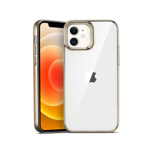 iPhone 12 Mini - ESR Pietet&trade; Tyndt Silikone Cover - M. Guld Kant - ESR