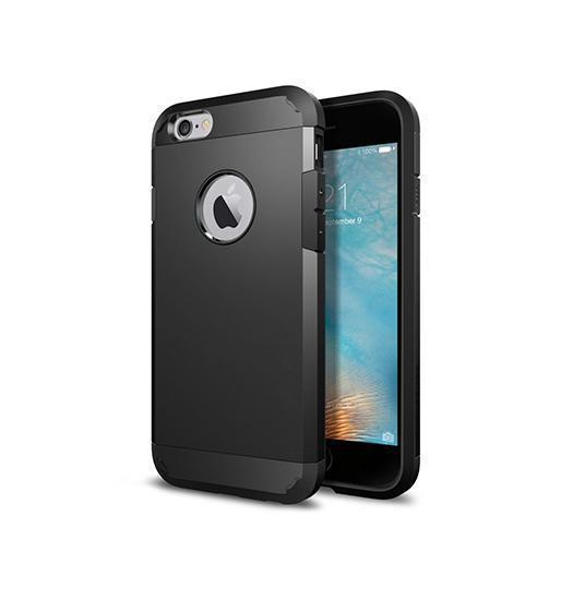 iPhone 6/6s - REALIKE Hybrid Armor Håndværker Cover - Sort - Realike