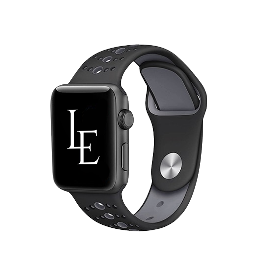 Apple Watch (38/40/SE/41/42mm) - L'Empiri™ Silikone Sportsrem - Sort/Grå - Veryfit