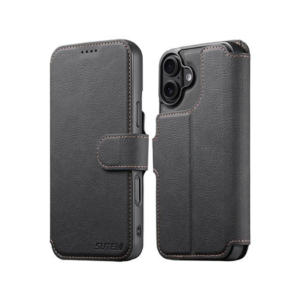 iPhone 17 - Suteni® 2-i-1 Læder Cover M. MagSafe - Sort - Suteni