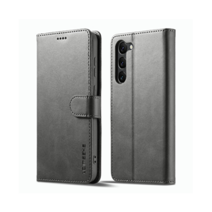 Samsung Galaxy S23 - LC.IMEEKE&trade; Læder Cover M. Kortholder - Grå - LC.IMEEKE